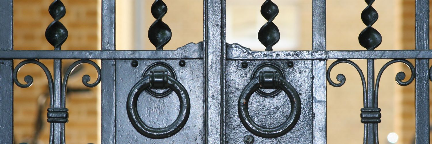 Traditionally made entrance in genuine wrought iron