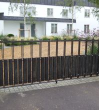 Wrought iron driveway gates by Topp & Co