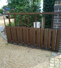 Wrought iron driveway gates by Topp & Co
